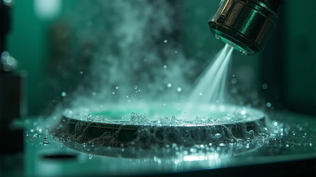 close-up of ultrasonic cleaning tank and spray washer equipment for cleaning industrial parts